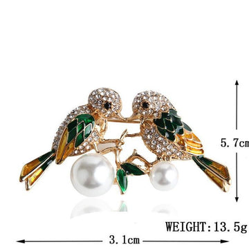 XSB167 - Golden Bird Saree Brooch